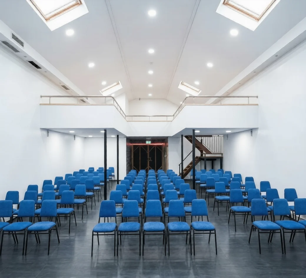 Sillas metálicas para hotel, iglesia o sala multiuso